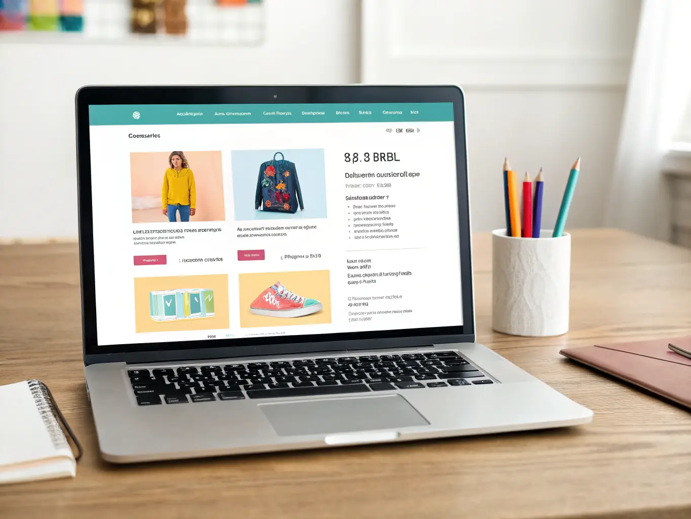 A visually appealing image of a product listing with optimized title, bullet points, and high-quality images, demonstrating the impact of effective product listing optimization.