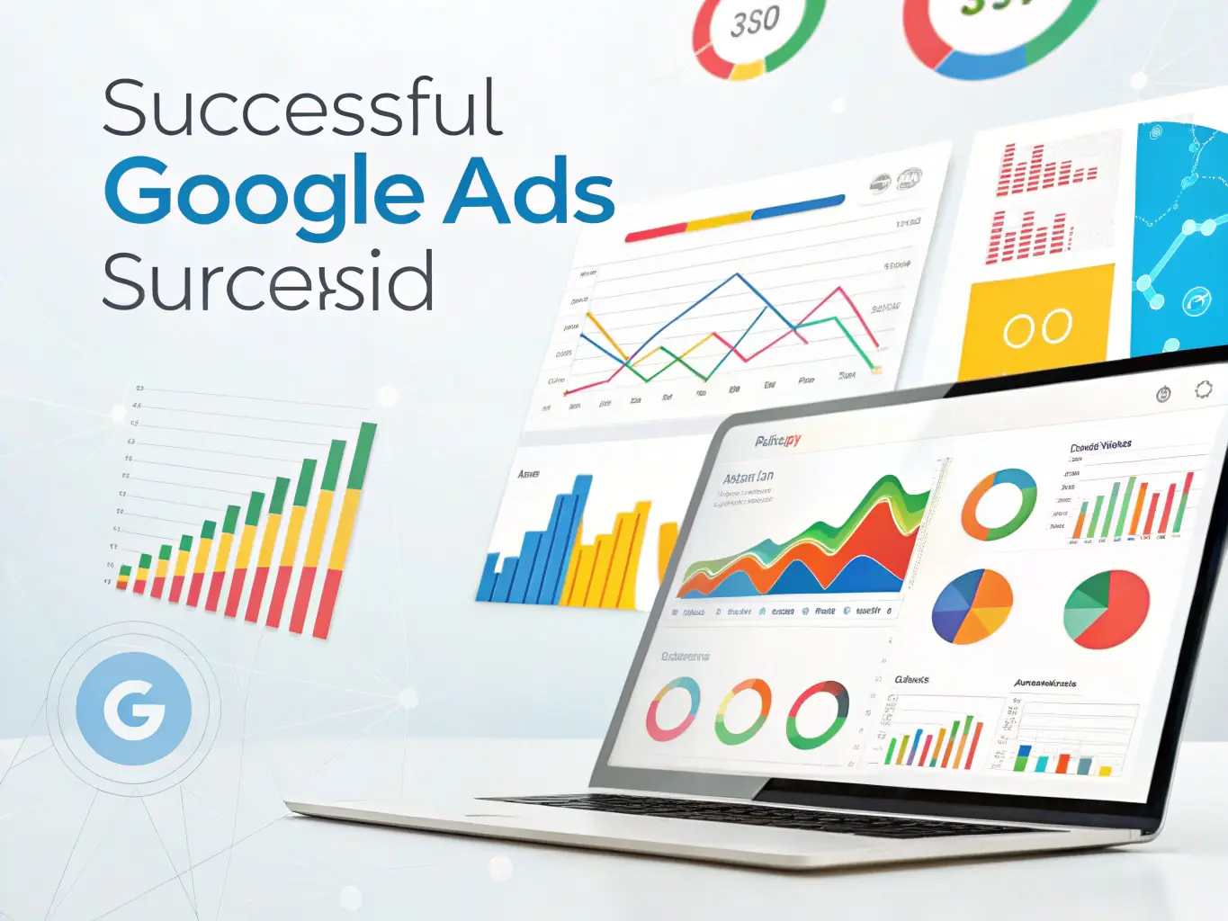 A dynamic graphic illustrating the process of managing PPC campaigns, showing keyword targeting, ad placements, and performance tracking, highlighting the benefits of PPC management.